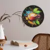 Koffie - Graffiti - Drinken - Abstract Akoestische PET Vilt - Rond klein -sfeer3
