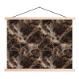 Bruin - Goud - Marmer textielposter latten blank klein 122 -3d
