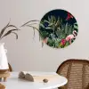 Jungle - Planten - Dieren - Kinderen - Flamingo - Zebra Wandcirkel kunststof plaat 5mm dik klein -sfeer4