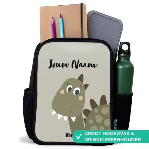 Danny dino Rugzak - Zwart middel -inhoud_NL