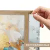 Abstract - Kunst - Gold - Blauw Light Box met batterij (Wandlamp) middel -USP_websiteprintNL
