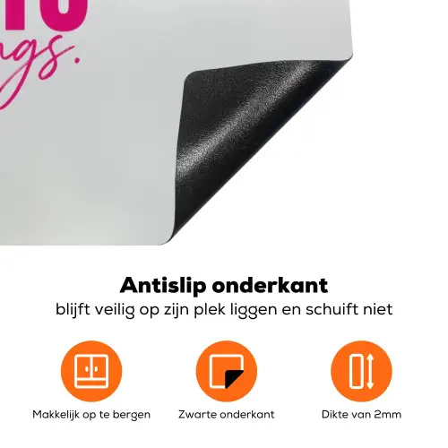 Catch flights not feelings - Vliegtuig - Roze Inductie beschermer vinyl 3mm klein -zzzzzzz-td-onderkant