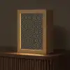Bloemen - Goud - Hexagon Light Box met kabel (Tafellamp) klein 925 -z3d_website