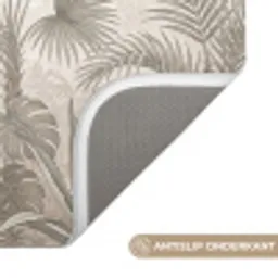 Jungle - Tropisch - Natuur -Vintage - Beige Badmat klein -USP_AntislipNL