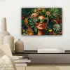 Vrouw - Panterprint - Jungle - Natuur - Luxe canvas 2cm klein -sfeer6
