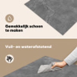 Beton - Grijs - Abstract - Betonlook Inductie beschemer met haakjes klein -ky-schoon-nl