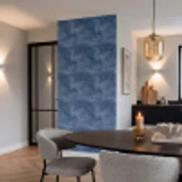 Linnen - Textuur - Patroon - Denim - Rustiek Behang Vinyl klein 1060 -sfeer3