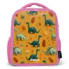Dino - Dieren - Patroon Kinderrugzak - Roze middel -3d