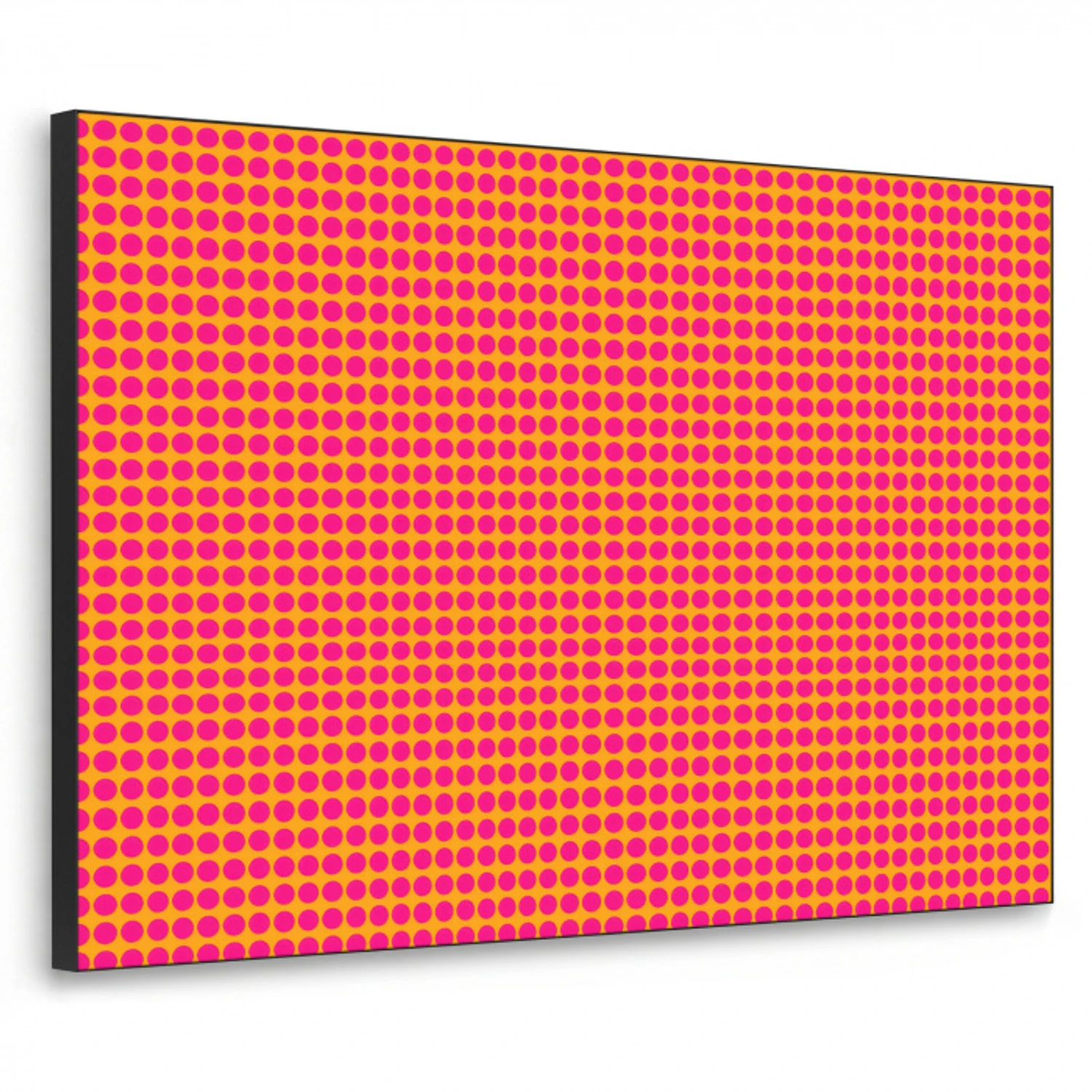Modern - Stippen - Oranje Textielframe zwart klein 947 -3d