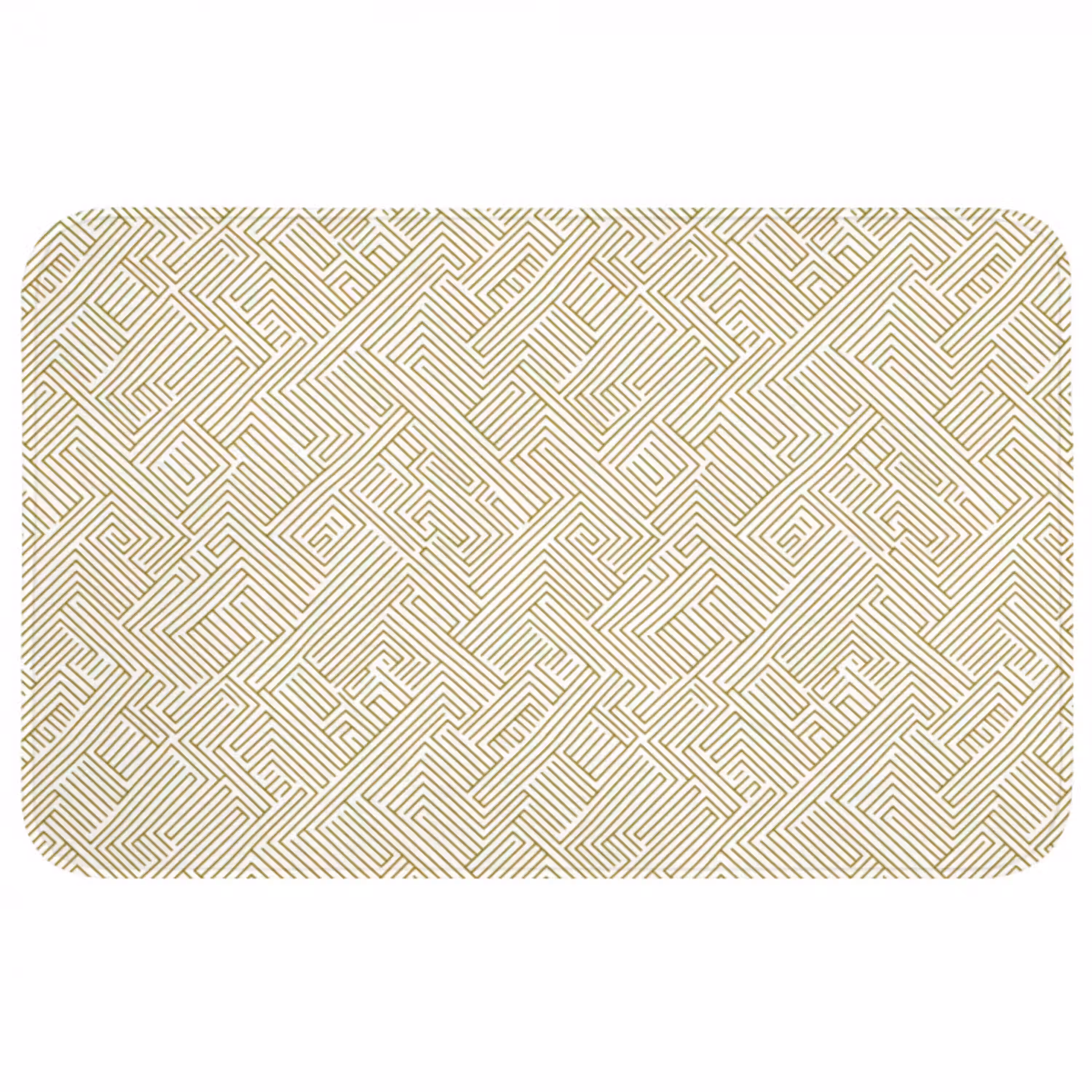 Geometrisch - Lijnen - Groen Badmat middel 997 -3d