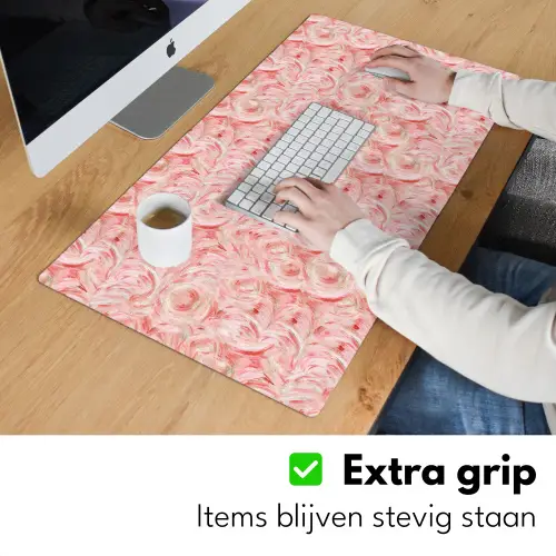 Vloeiend - Olieverf - Roze Muismat XXL klein 681 -sfeer3