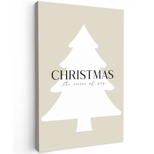 Kerstboom - Japandi - Christmas - Beige canvas 2cm klein -z3d