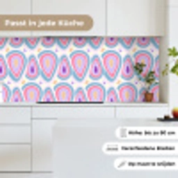 Patroon - Agaat - Retro - Paars keuken achterwand 2 middel 871 -sfeer4_DE