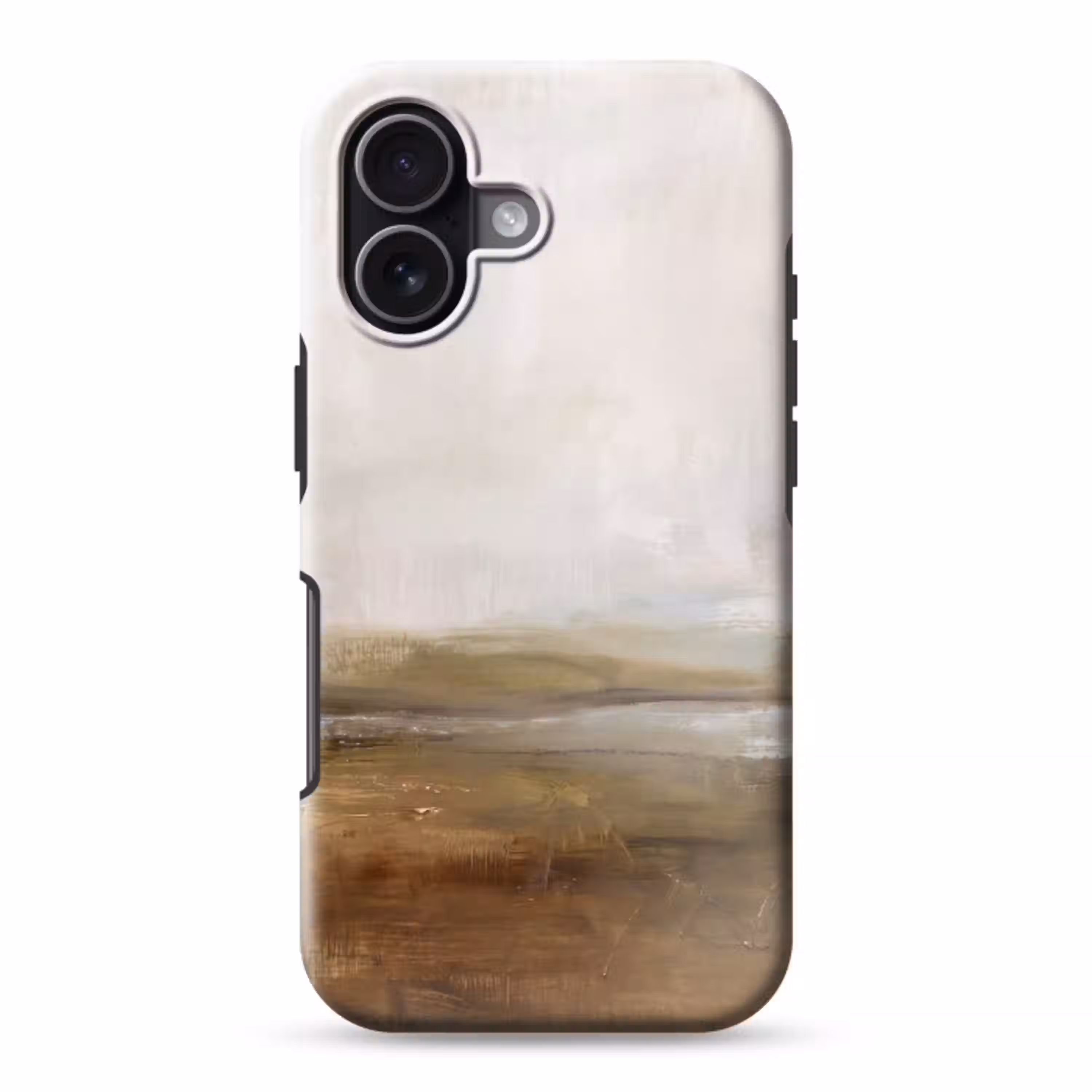 Abstract - Landschap - Natuur - Beige - Bruin Toughcase MagSafe Apple iPhone 17 klein -3d
