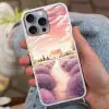 Lavendelveld - Huis - Paars Hoesje iPhone 16 Pro Max met koord klein -sfeer3
