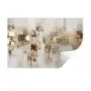 Abstracte vierkanten - Aardetonen - Mistig Muursticker klein -3d