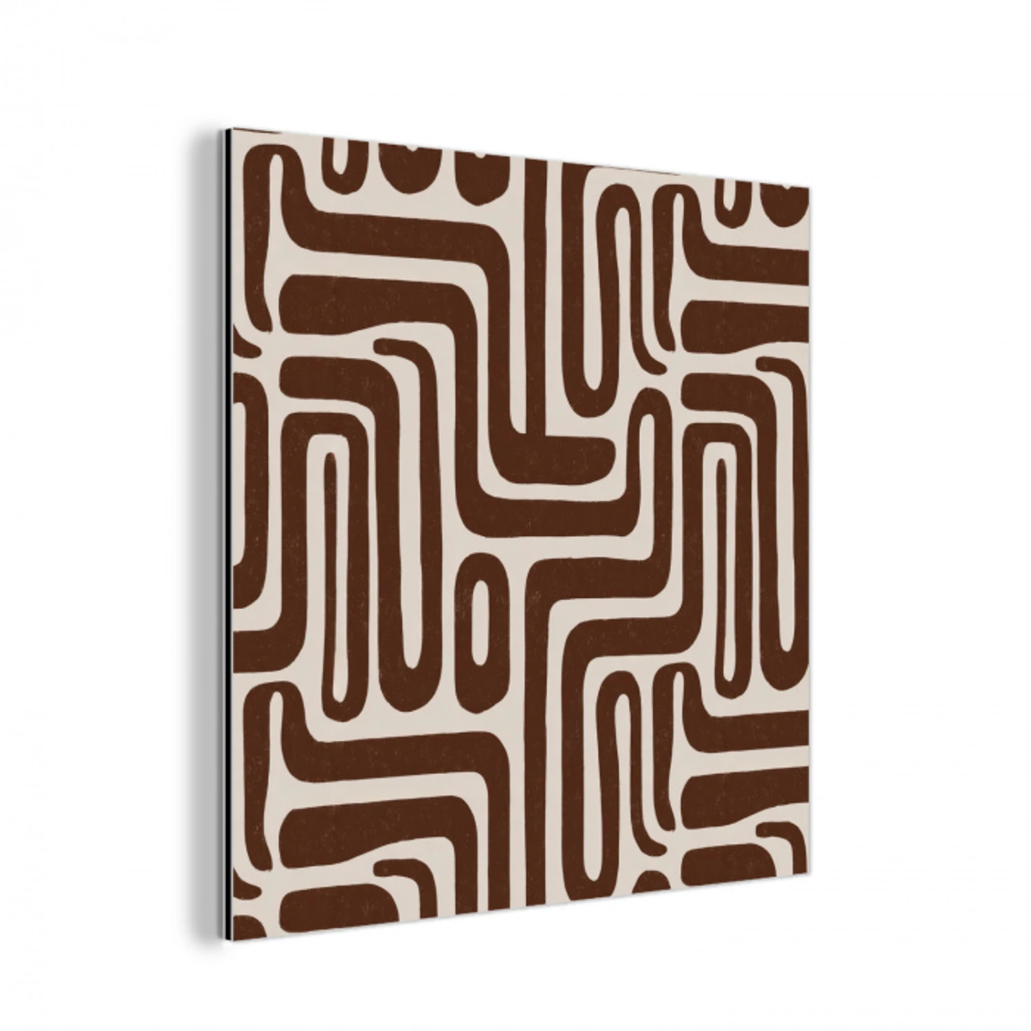 Abstract - Patroon - Bruin aluminium wit klein 46 -3d
