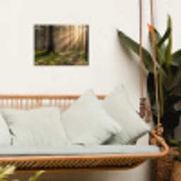 Bos - Zonlicht - Gras tuinposter los doek klein -sfeer7