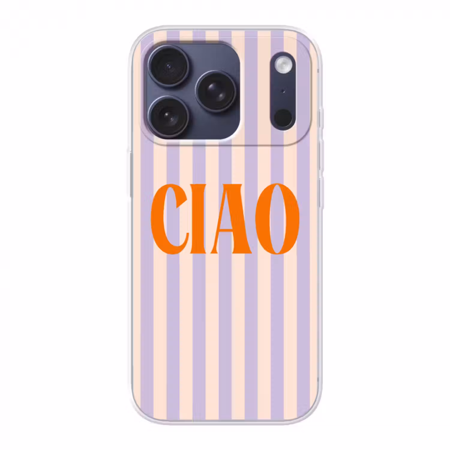 Handyhülle - Ciao - Zitat - Pastell - Streifen