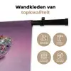 Hotdog - Steentjes - Glitters - Paars Wandkleed katoen klein -sfeer2