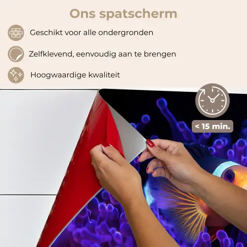Koraal - Vis - Oranje - Zee keuken achterwand spatscherm klein -spatscherm_NL