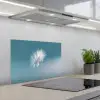 Paardenbloempluisje - Blauw - Lucht keuken achterwand spatscherm klein -3d_schuin