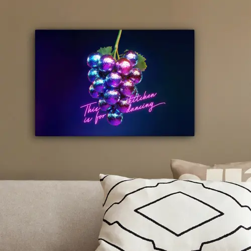 Quote - Neon - Disco - Druiven canvas 2cm klein -sfeer3