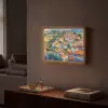 Dorp - Heuvels - Landschap - Bomen Light Box met batterij (Wandlamp) middel -sfeer1