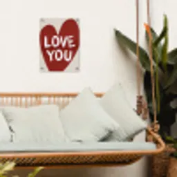 Loveyou - Hart - Rood tuinposter los doek klein -sfeer7