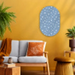 Sterretjes - Patroon - Blauw Wandcirkel Ovaal Forex klein 630 -sfeer4