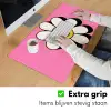 Smiley - Bloem - Roze Muismat XXL klein -sfeer3