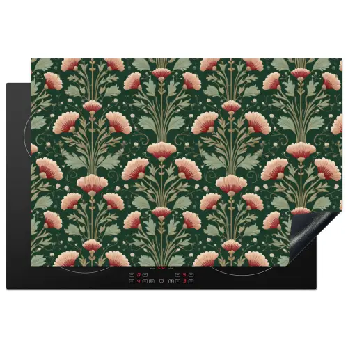Patroon - Botanisch - Kleurrijk Inductie beschermer vinyl 3mm klein 276 -3d