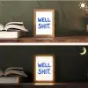 Blauw - Quote - Wit Light Box met kabel (Tafellamp) klein -sfeer3