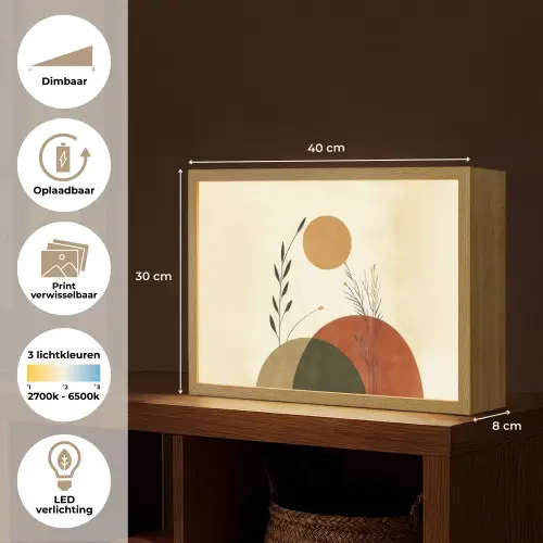 Planten - Abstract - Vormen Light Box met batterij (Wandlamp) middel -USP_websiteoverzichtNL