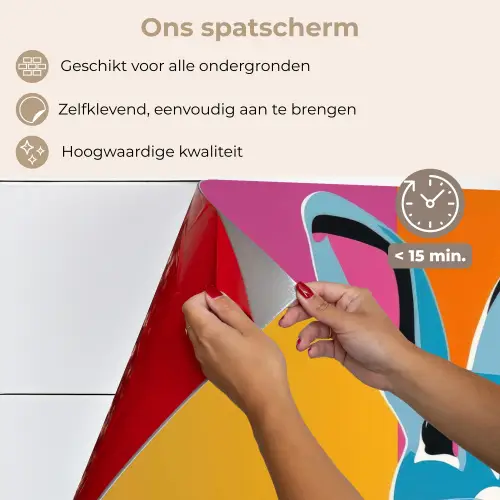 Haas - Kleurvakken - Oren - Roze keuken achterwand spatscherm klein -spatscherm_NL