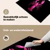 Kreeft - Felroze - Stippen - Opvallend Inductie beschemer met haakjes klein -ky-schoon-nl