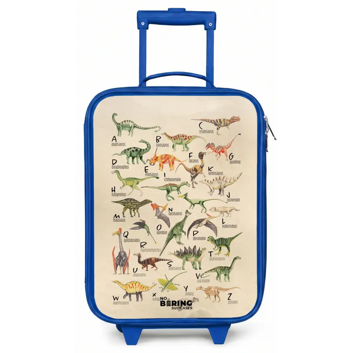 Dino alfabet Kinderkoffer - Blauw klein -zz3dotto