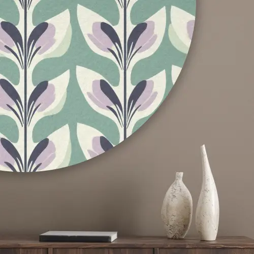 Retro - Modern - Groen Akoestische PET Vilt - Rond klein 838 -sfeer5_closeup