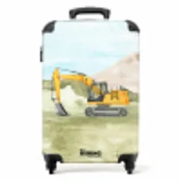 Graafmachine in de natuur NBS - Handbagage koffer - Unisex middel -productfoto_recht