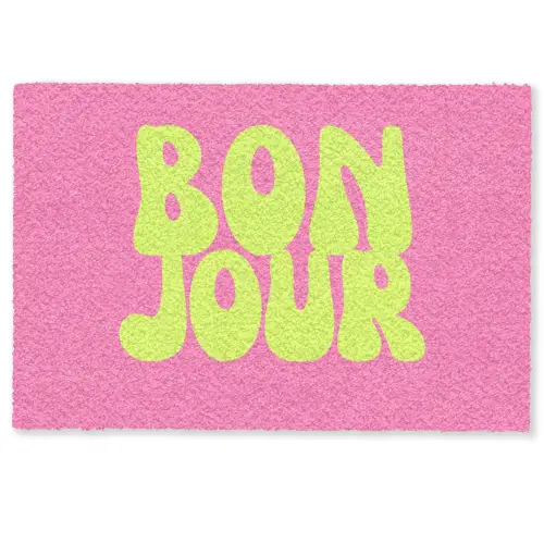 Bonjour - Roze - Fel groen Deurmat klein -zkaufland3d