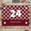 Bordeaux blokjes - Klassiek Naambord Rechthoek middel -sfeer3