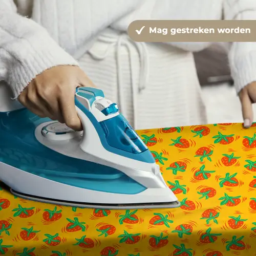Geel - Aardbei - Patroon Wandkleed katoen klein 269 -sfeer9