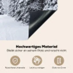 Bos - Winter - Sneeuw - Pad - Natuur Inductie beschemer met haakjes klein -ky-onderkant-de