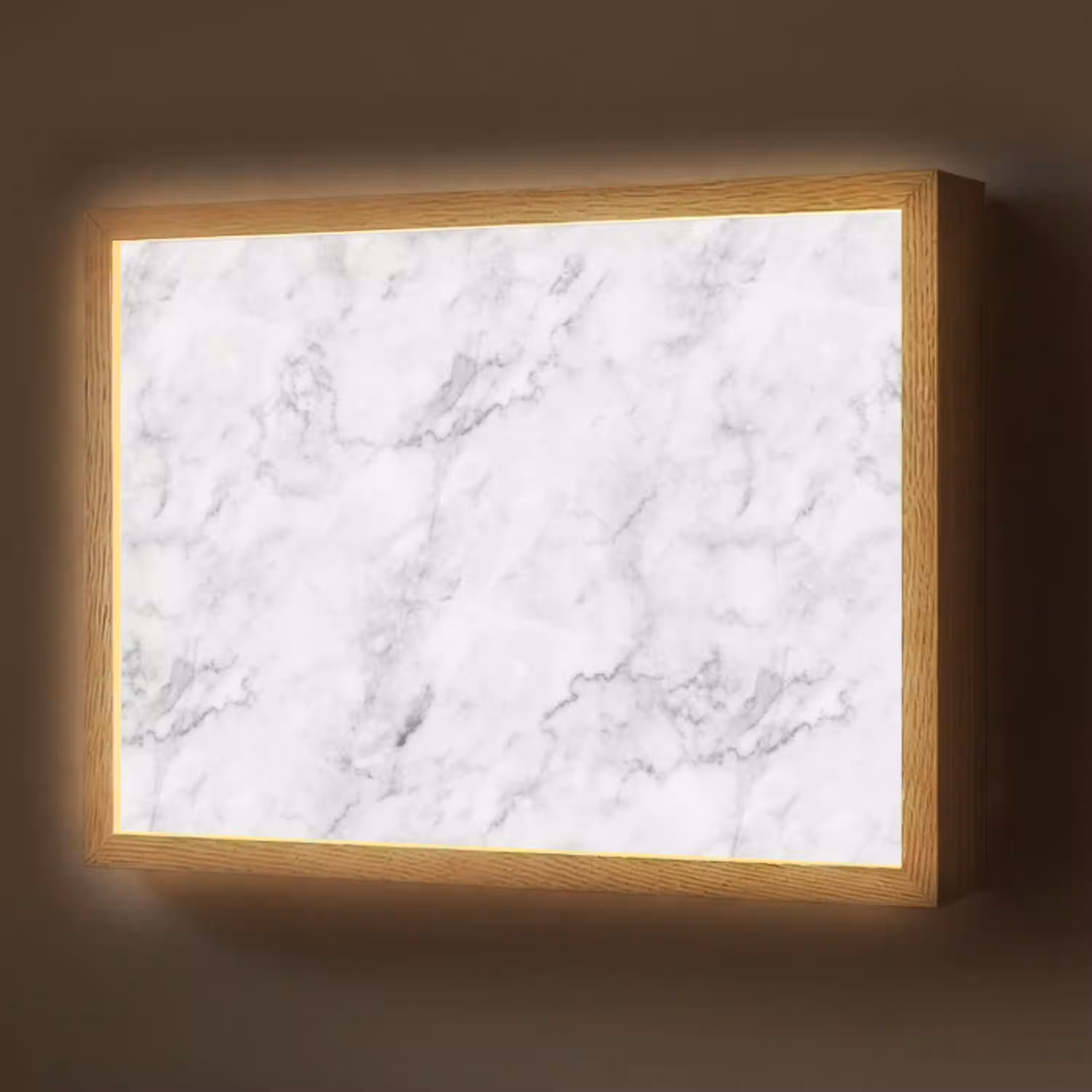 Klassiek - Marmer - Aders - Grijs Light Box met batterij (Wandlamp) middel 907 -z3d_website
