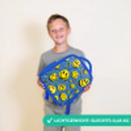Smiley - Geel - Blauw Kinderrugzak - Blauw middel -sfeer1_NL