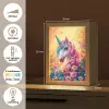 Eenhoorn - Roze - Kleurrijk - Sprookjesbos Light Box met kabel klein -USP_NL