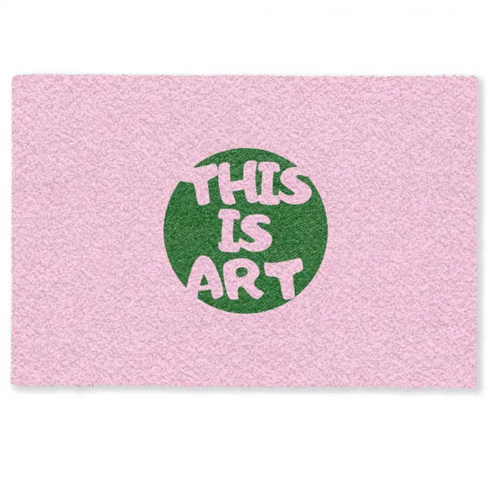 This is art - Tekst - Cirkel - Groen Deurmat klein -zkaufland3d