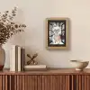 Hert - Sneeuw - Winter - Bos - Dieren - Doorkijk Light Box met kabel (Tafellamp) klein -sfeer2