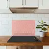 Plaid - Patroon - Visgraad - Roze keuken achterwand spatscherm klein 900 -sfeer2