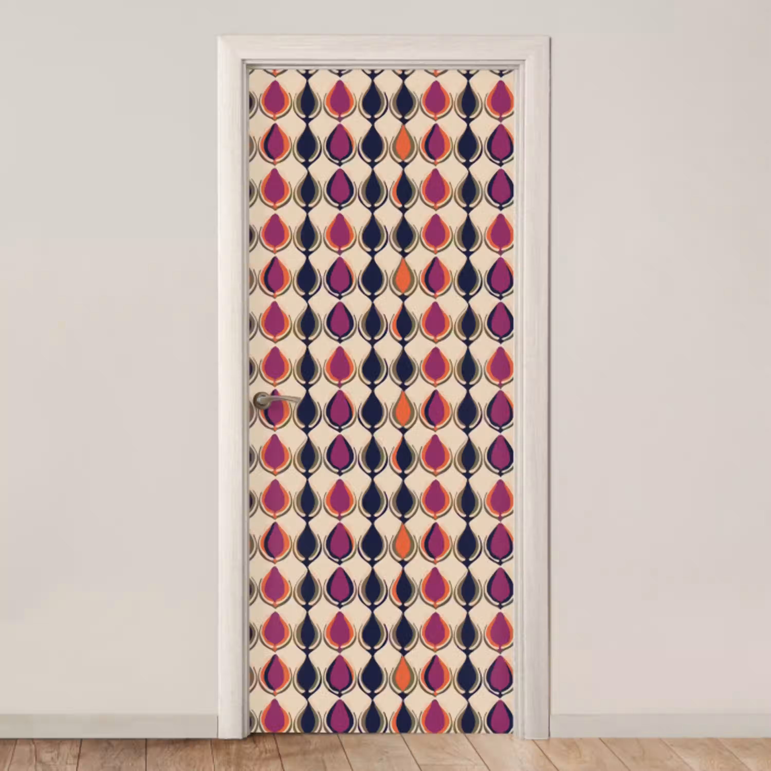 Vintage - Retro - Kleurrijk deurposter klein 289 -3d_beige